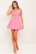 COTTON CANDY DAYS WOVEN MINI DRESS - By Baano
