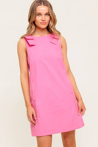 IN MY DREAMS PINK WOVEN MINI DRESS - By Baano