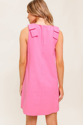 IN MY DREAMS PINK WOVEN MINI DRESS - By Baano