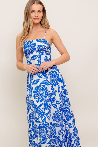 SEASIDE BLOOM WOVEN ANKLE DRESS - By Baano