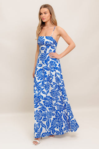 SEASIDE BLOOM WOVEN ANKLE DRESS - By Baano