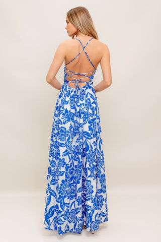 SEASIDE BLOOM WOVEN ANKLE DRESS - By Baano