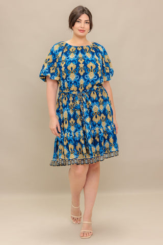 BAROQUE BREEZE WOVEN MINI DRESS - By Baano