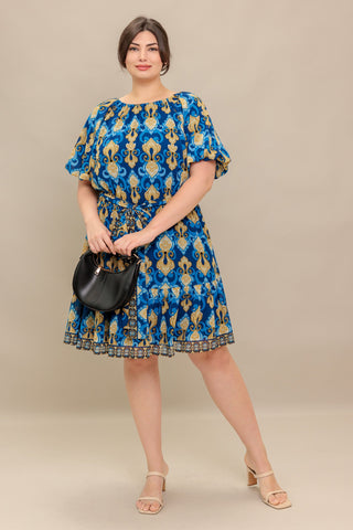BAROQUE BREEZE WOVEN MINI DRESS - By Baano