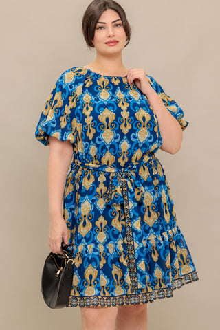 BAROQUE BREEZE WOVEN MINI DRESS - By Baano