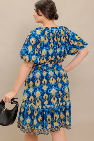 BAROQUE BREEZE WOVEN MINI DRESS - By Baano