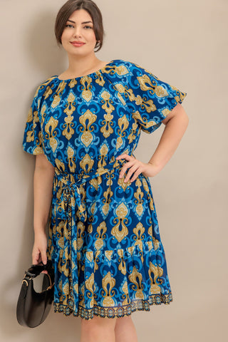 BAROQUE BREEZE WOVEN MINI DRESS - By Baano