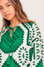 EMERALD TERRA TUNIC WOVEN MINI DRESS - By Baano