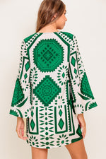 EMERALD TERRA TUNIC WOVEN MINI DRESS - By Baano