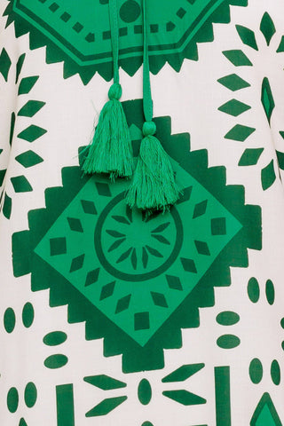 EMERALD TERRA TUNIC WOVEN MINI DRESS - By Baano