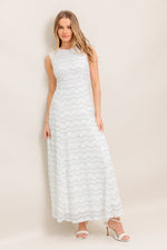 HEARTFELT CREAM WOVEN LACE ANKLE DRESS - By Baano