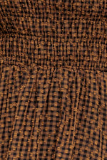 CHECKED DAYDREAM WOVEN MIDI DRESS - By Baano