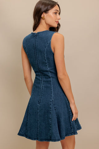 MOD DENIM DARLING MINI DRESS - By Baano