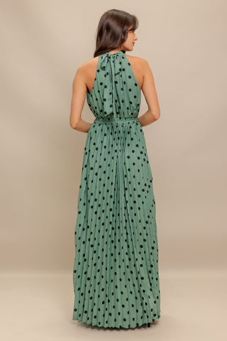 HALTER DOT GLOW WOVEN MAXI DRESS - By Baano