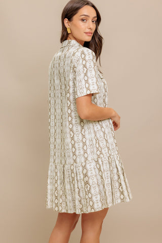 CHIC PYTHON WOVEN MINI DRESS - By Baano