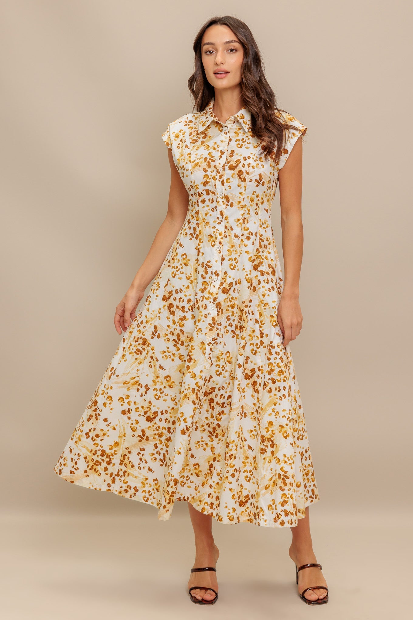 BUTTERCUP KISS WOVEN MIDI DRESS - By Baano