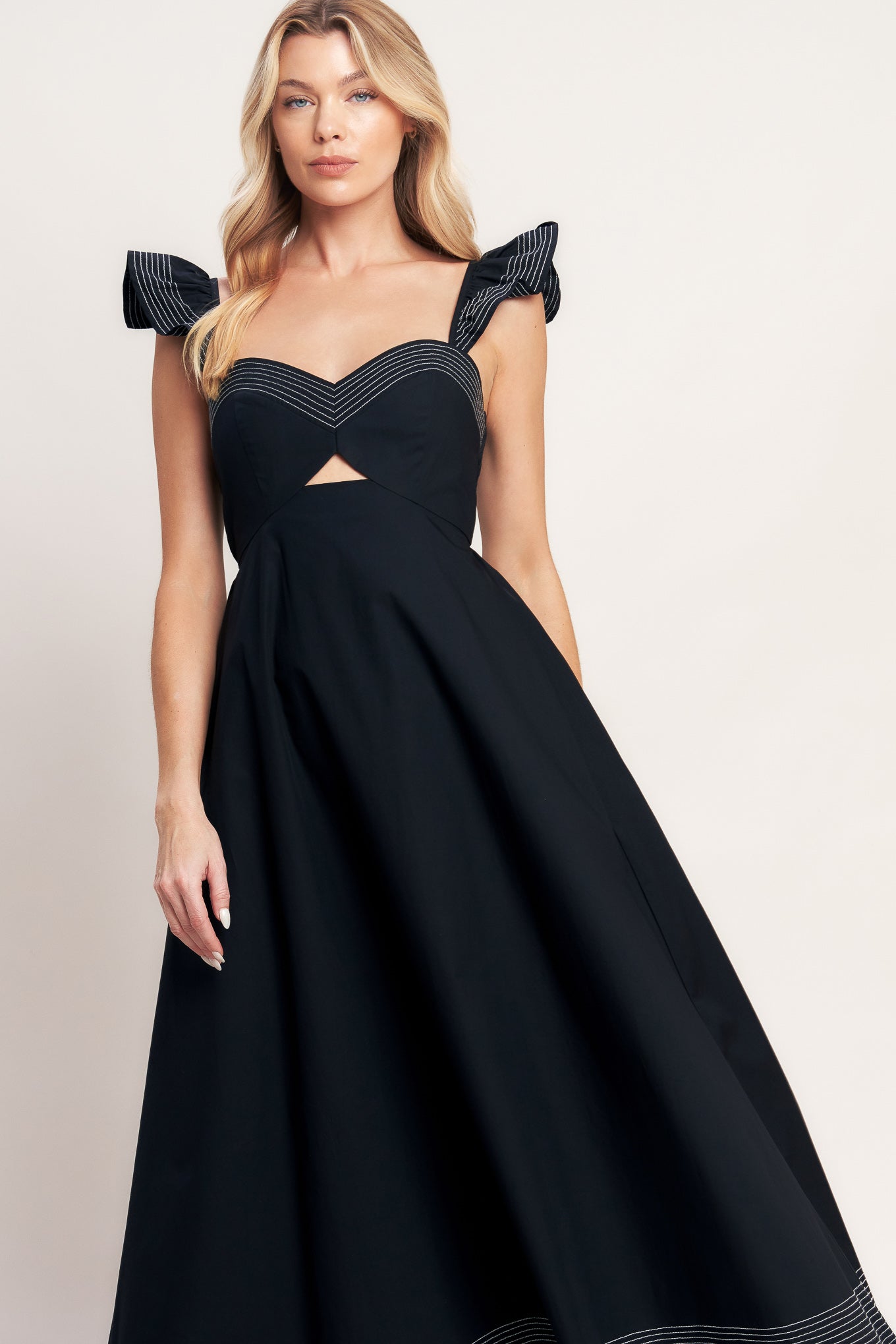 BEAUTIFULLY UNEXPECTED WOVEN MIDI DRESS Flying Tomato