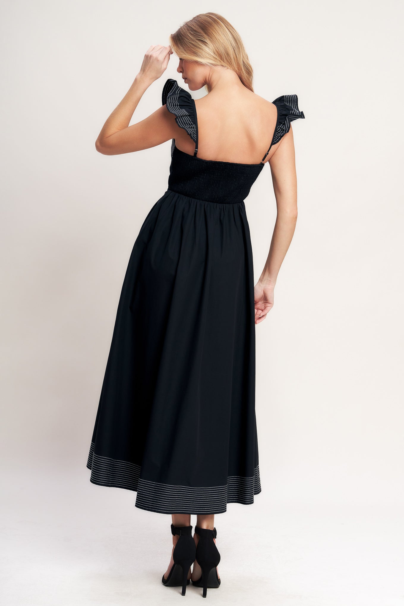 BEAUTIFULLY UNEXPECTED WOVEN MIDI DRESS