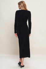 URBAN EMPRESS VELVET MIDI DRESS - By Baano
