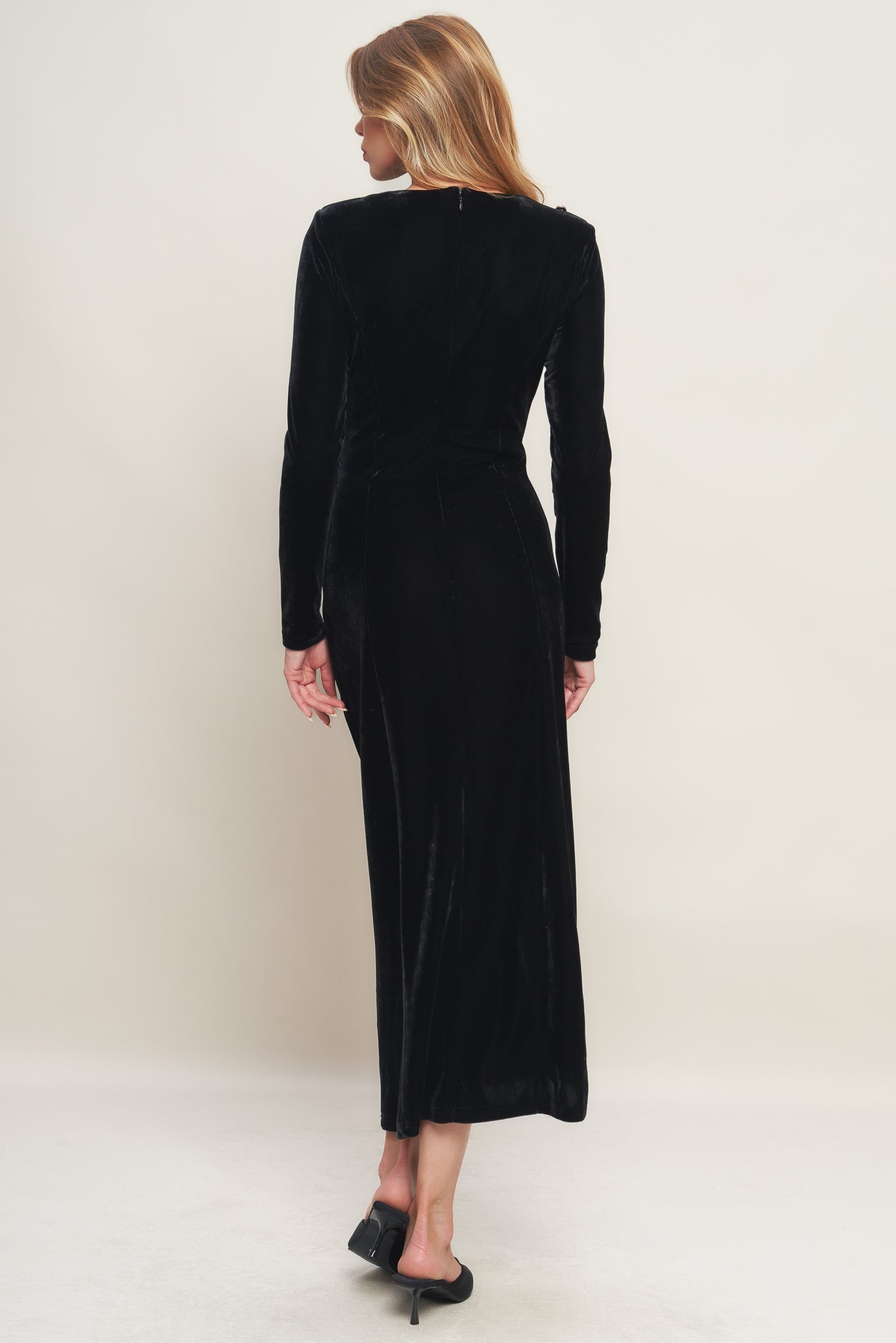 URBAN EMPRESS VELVET MIDI DRESS - By Baano