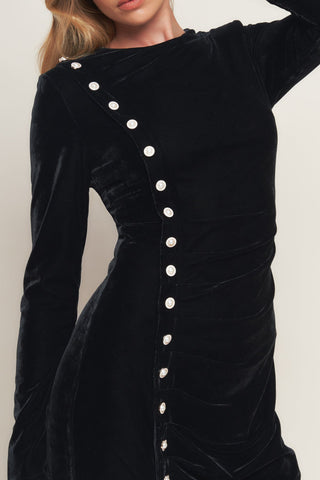 URBAN EMPRESS VELVET MIDI DRESS - By Baano