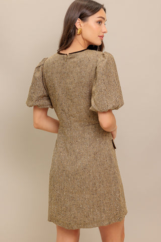 MADEMOISELLE MODE WOVEN WEED MINI DRESS - By Baano