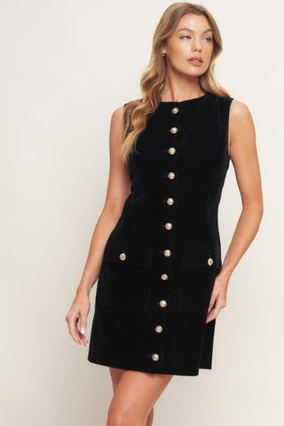 PARTY PERFECT VELVET MINI DRESS - By Baano