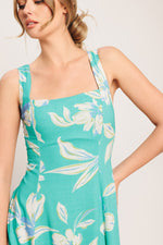 AQUA DAYDREAM WOVEN MIDI DRESS Flying Tomato