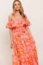 CITRUS GARDEN WOVEN MIDI DRESS - By Baano