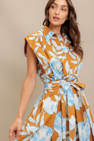 ISLAND FLARE WOVEN MIDI DRESS - By Baano