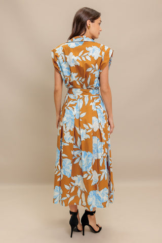 ISLAND FLARE WOVEN MIDI DRESS - By Baano