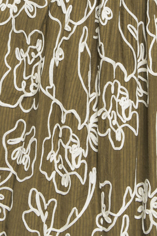BOTANICAL OUTLINE WOVEN MINI DRESS - By Baano