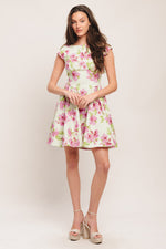 BLOSSOM BABE WOVEN MINI DRESS