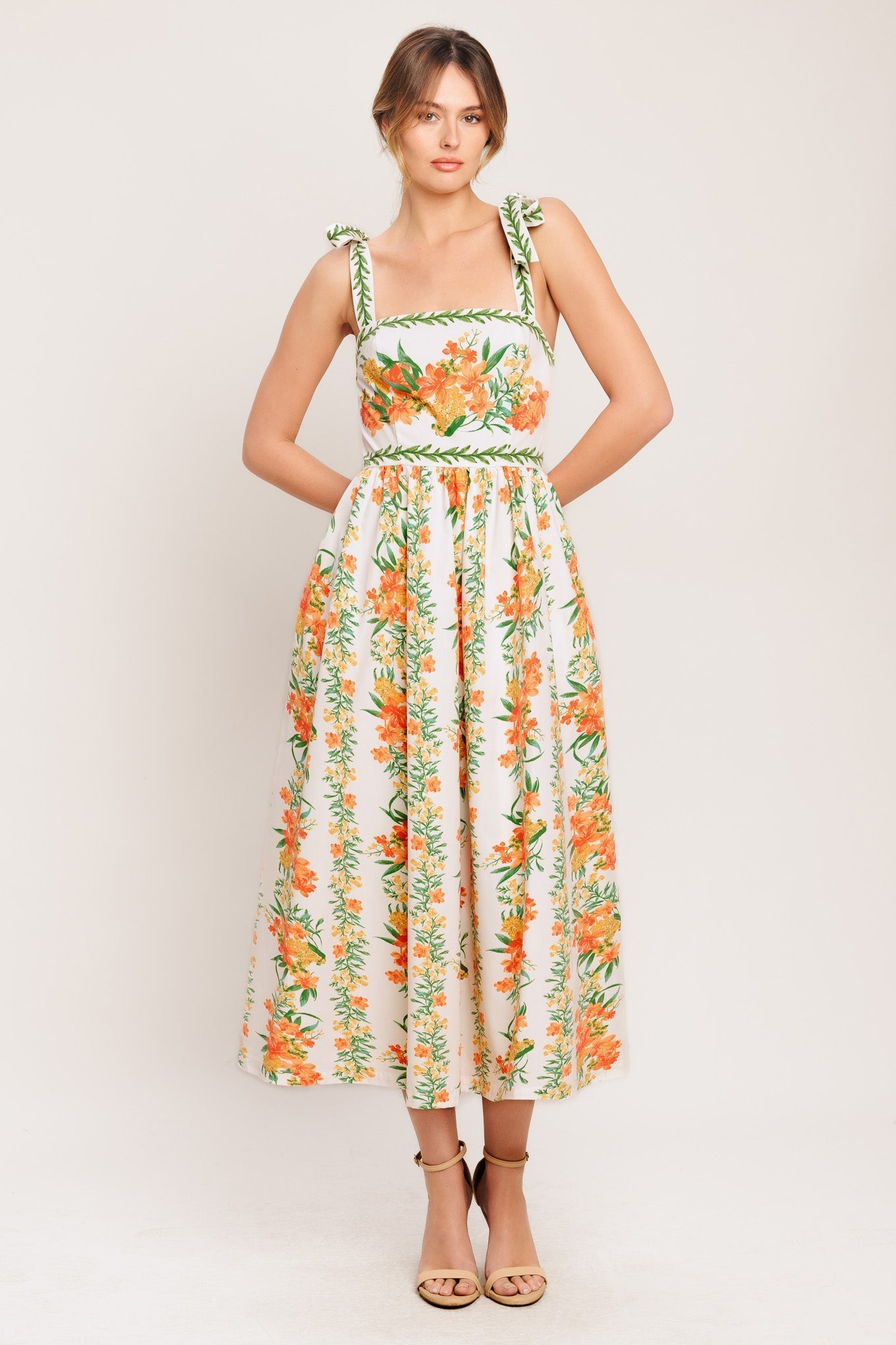 MARIGOLD BREEZE WOVEN MIDI DRESS Flying Tomato