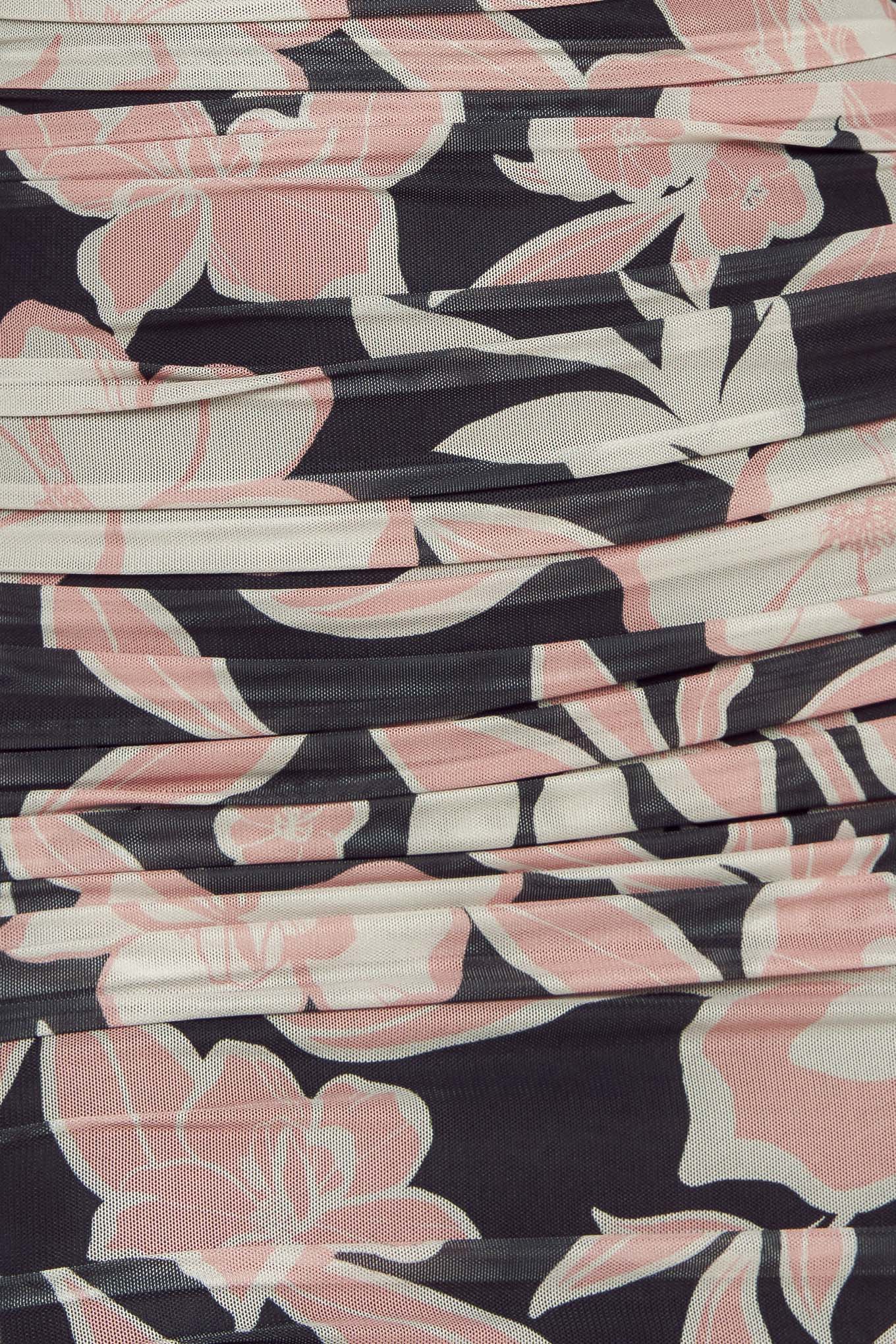 MUTED ROMANCE POWER MESH MIDI DRESS - By Baano