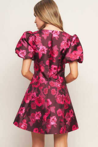 BLOOM RHAPSODY WOVEN MINI DRESS - By Baano