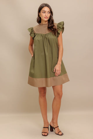 FOREST WHISPER WOVEN MINI DRESS - By Baano