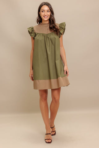 FOREST WHISPER WOVEN MINI DRESS - By Baano