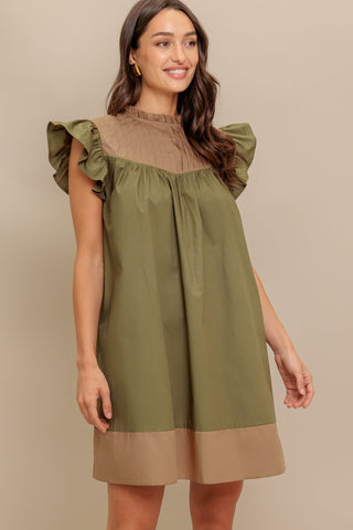 FOREST WHISPER WOVEN MINI DRESS - By Baano
