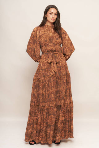 NOMAD'S WHISPER WOVEN MAXI DRESS