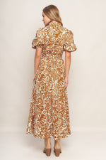 CINNAMON GARDEN WOVEN MIDI DRESS - By Baano