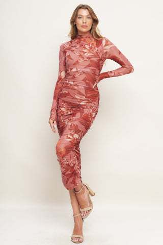 INSTAGRAM WORTHY POWER MESH MIDI DRESS - By Baano