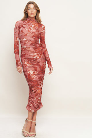 INSTAGRAM WORTHY POWER MESH MIDI DRESS - By Baano