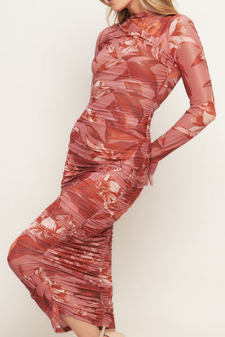 INSTAGRAM WORTHY POWER MESH MIDI DRESS - By Baano