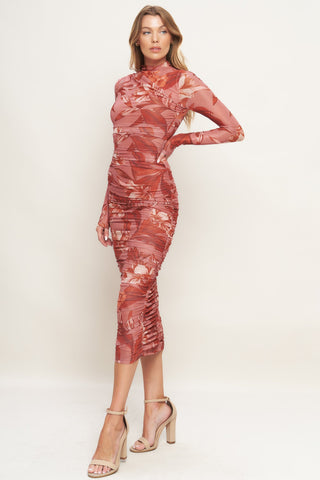 INSTAGRAM WORTHY POWER MESH MIDI DRESS - By Baano