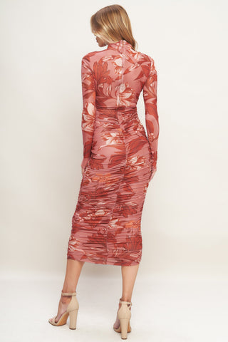 INSTAGRAM WORTHY POWER MESH MIDI DRESS - By Baano