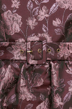 AUBERGINE CHIC JACQUARD WOVEN MIDI DRESS - By Baano