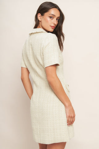BOUCLÉ AFFAIR TWEED MINI DRESS - By Baano
