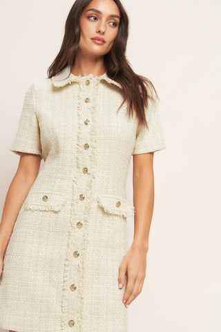 BOUCLÉ AFFAIR TWEED MINI DRESS - By Baano