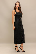 TWEED NOUVELLE WOVEN MIDI DRESS - By Baano